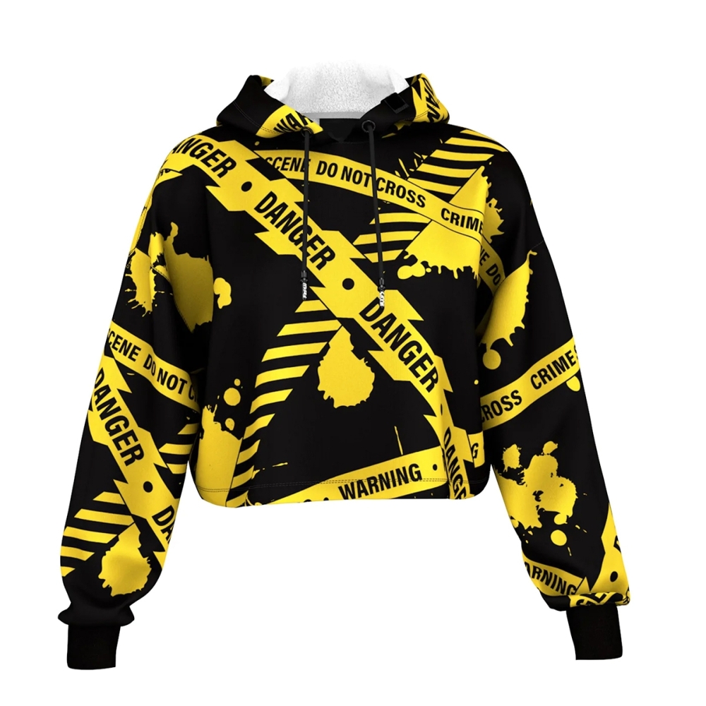 4 Sublimation Cropped Hoodie - Image 1